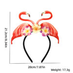 Pandebånd med flamingo og blomster